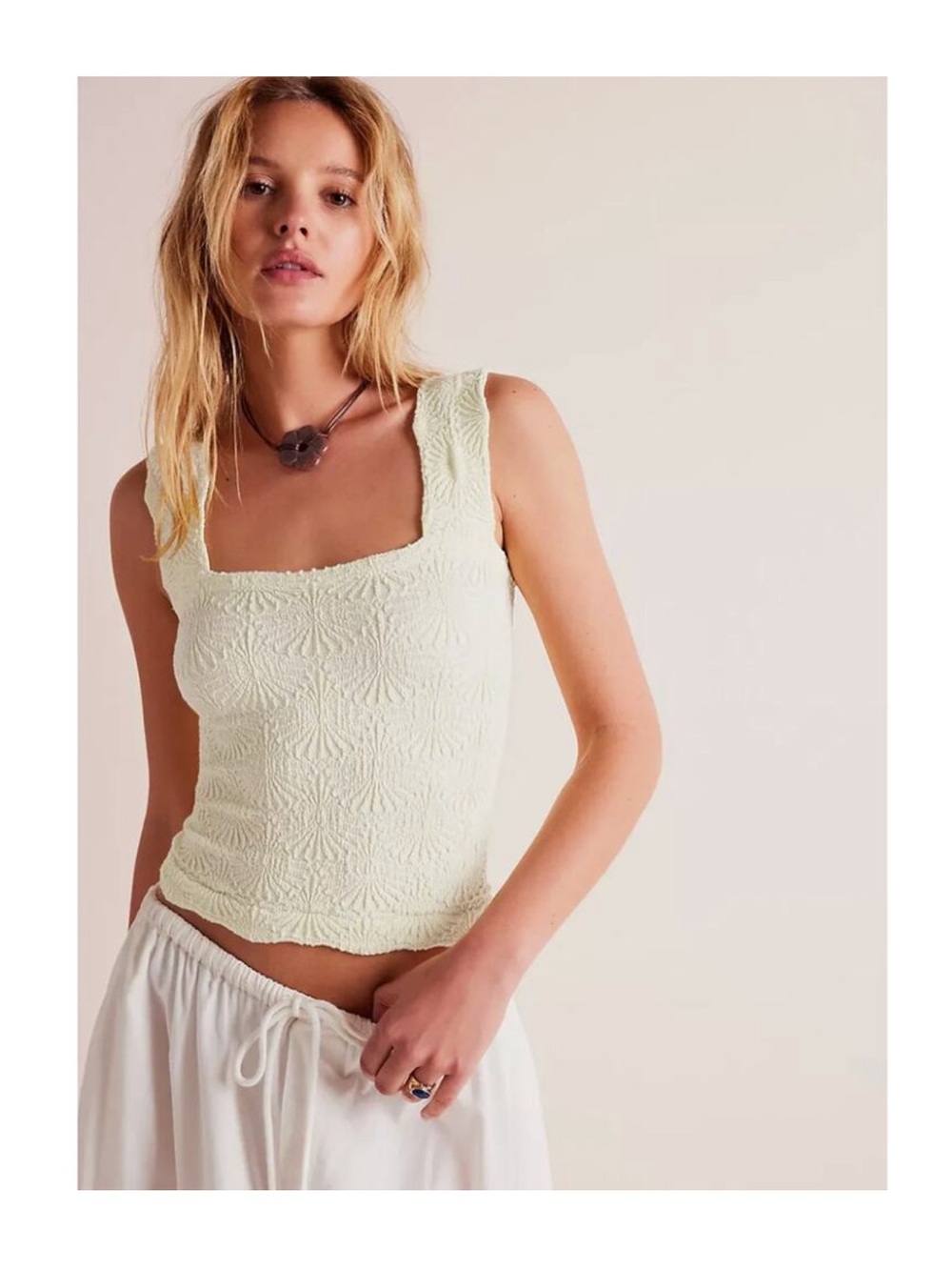 free people ivory love letter cami XS/S